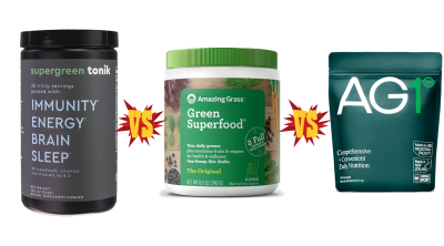 SuperGreen Tonik vs Amazing Grass vs Athletic Greens Review by borgesmedicalspa